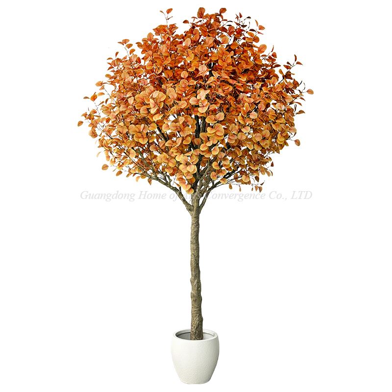 8ft plastik pye bwa faux pou dekorasyon andedan kay la