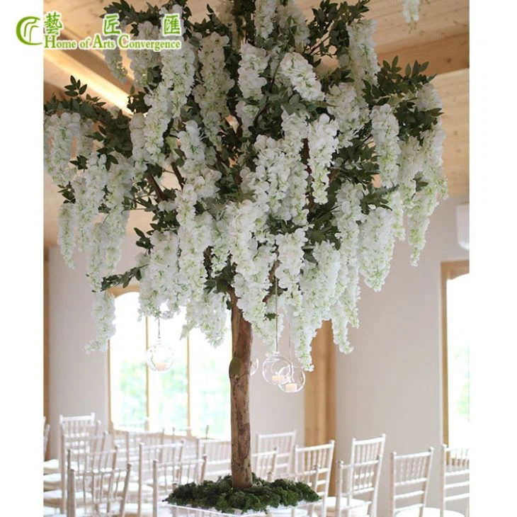Artificial Wisteria Blossom Tree Wedding Centerpieces